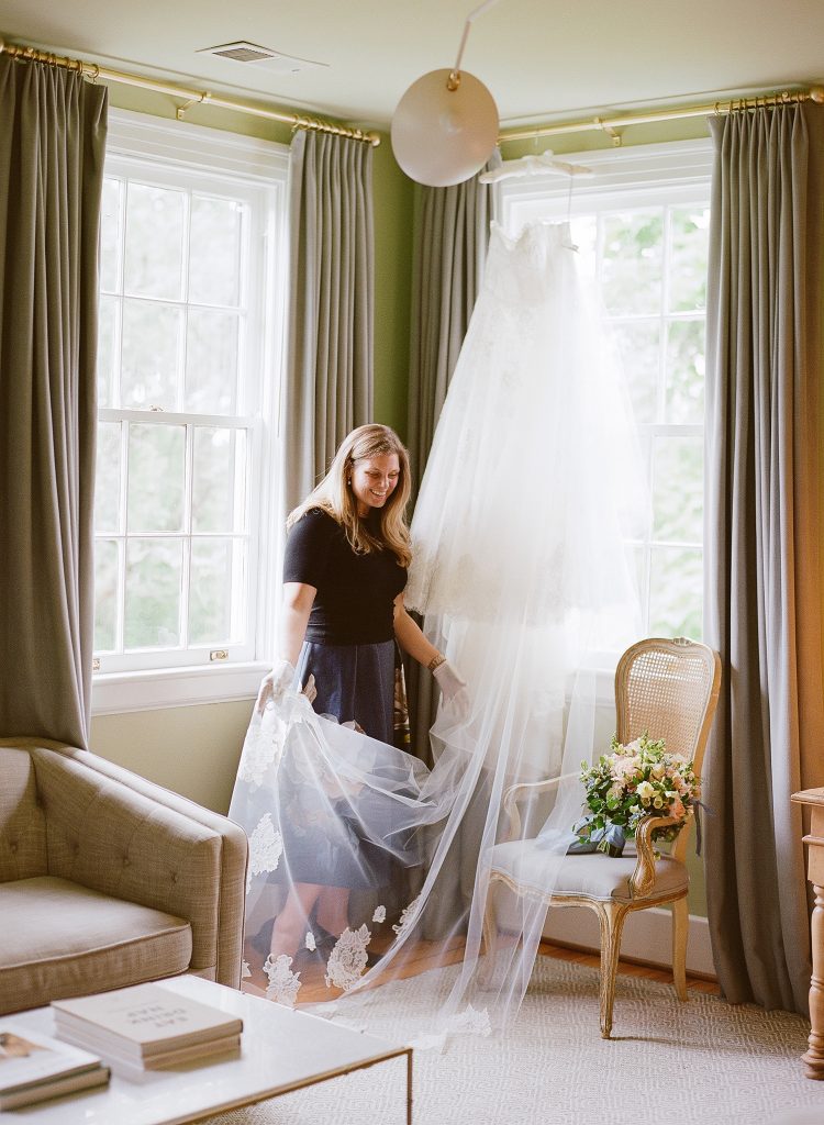0063 The Stylish Bride. Wedding Day services. Your “Ladies-in-Waiting” take care of everything you need on your wedding day — from steaming the wedding dress to repairing broken zippers.